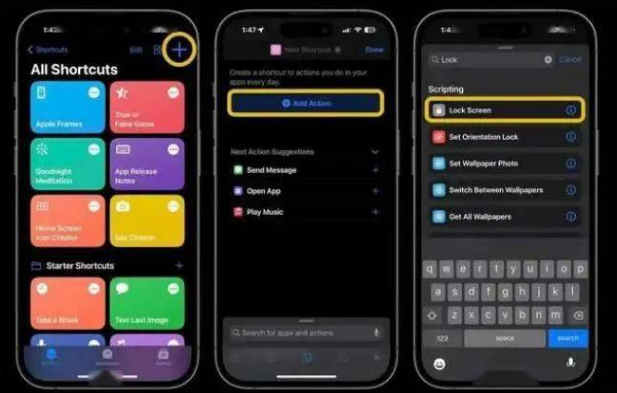 双峰苹果14锁屏维修店分享iPhone14升级iOS16.4后如何创建锁屏快捷方式 